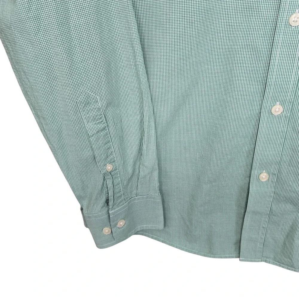 Banana Republic Shirt Mens Medium Green Button‎ Down Soft Wash Standard Fit
